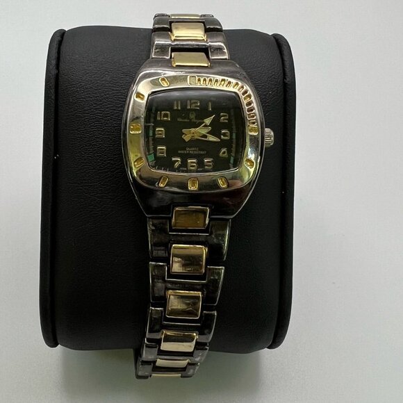 Working Charles Raymond  Charcoal and Gold Square Ladies Watch - Picture 1 of 7